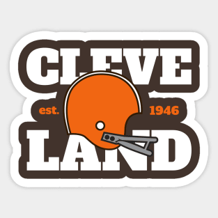 Cleveland Football Est. 1946 Sticker
